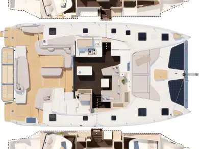 Noleggio Catamarano Fountaine Pajot con patente nautica