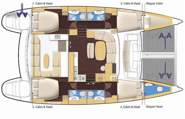 Noleggio a San Vincenzo – Lagoon Lagoon 440 su SamBoat