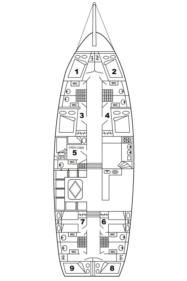 Noleggio Barca a vela a Tivat – Custom Made Sadri Usta 1