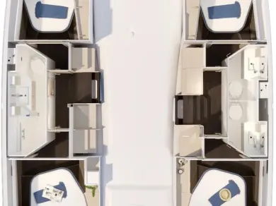 Noleggio barche Saint-Raphaël economico Fountaine Pajot FP 41 Quatuor 4