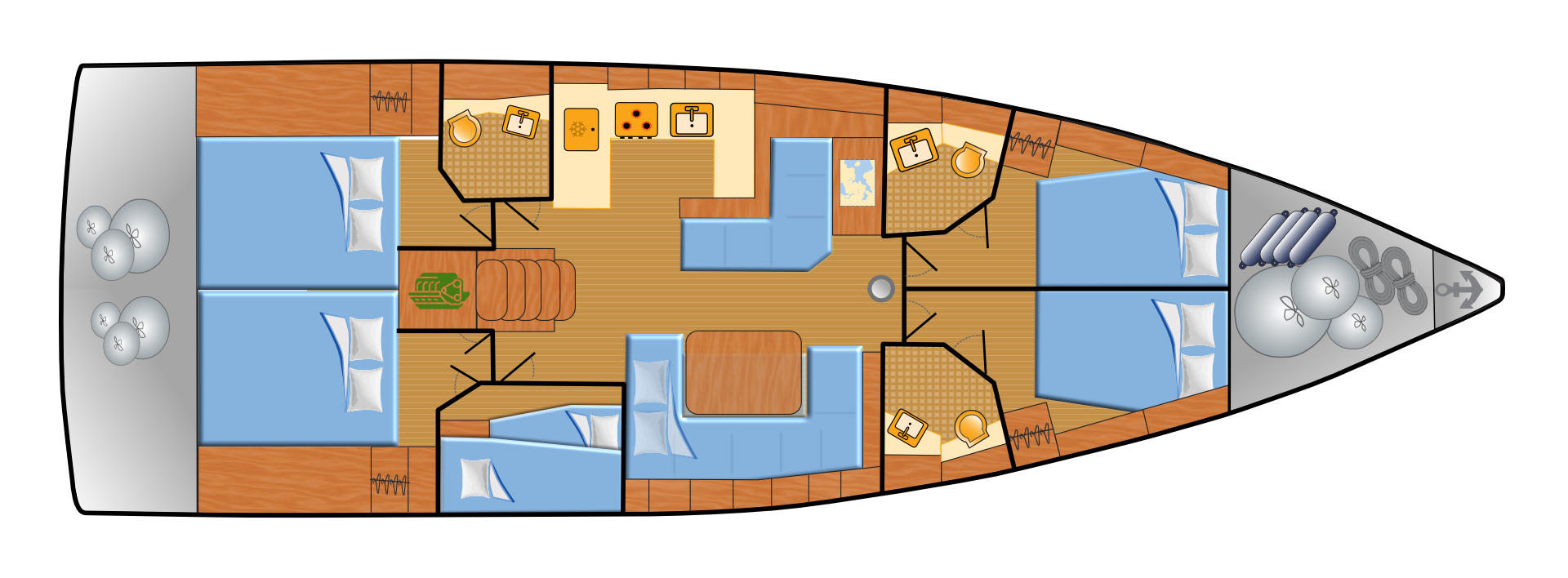 Noleggio Barca a vela Bénéteau con patente nautica