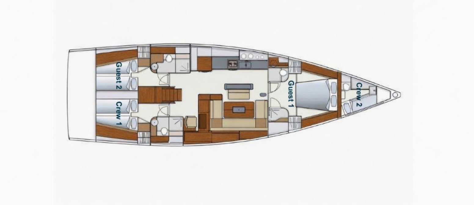 Hanse Hanse 575 da affittare a  Golfo Aranci
