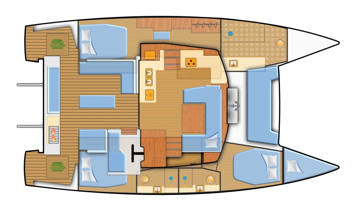 Noleggio barche Fountaine Pajot Elba 45 a Nasso (Citta) su Samboat