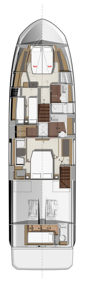 Noleggio barche Jeanneau Prestige 520 Flybridge - 3 + 1 cab. a Spalato su Samboat