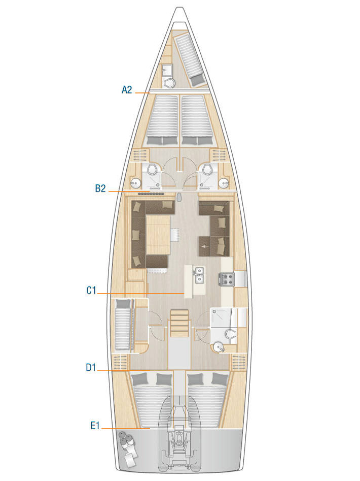 Noleggio barche Seget Donji economico Hanse 588
