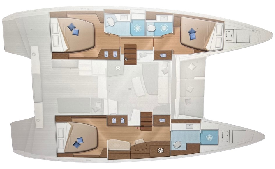 Noleggio barche Lagoon Lagoon 42 Millenium a Rogosnizza su Samboat