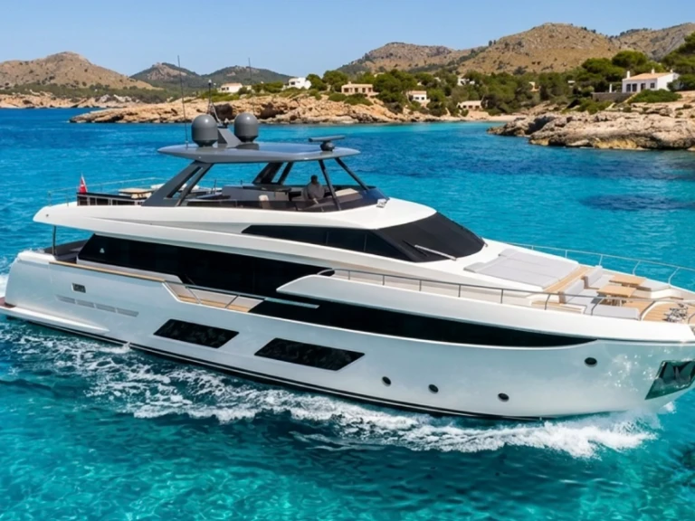 Noleggio barche Ibiza Town economico FERRETTI 920