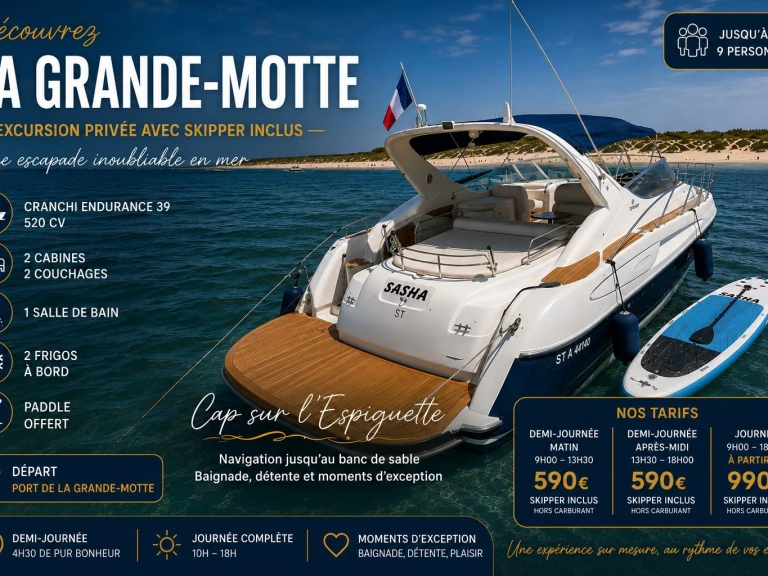Noleggiare una Cranchi Endurance 39 a La Grande-Motte