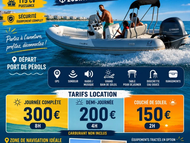 Gommone a noleggio a Carnon-Plage al miglior prezzo