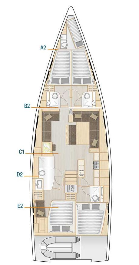 Hanse Hanse 548 da affittare a  Sukošan