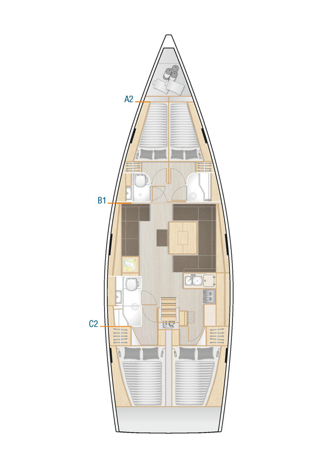 Noleggio Barca a vela a Komolac – Hanse Hanse 458
