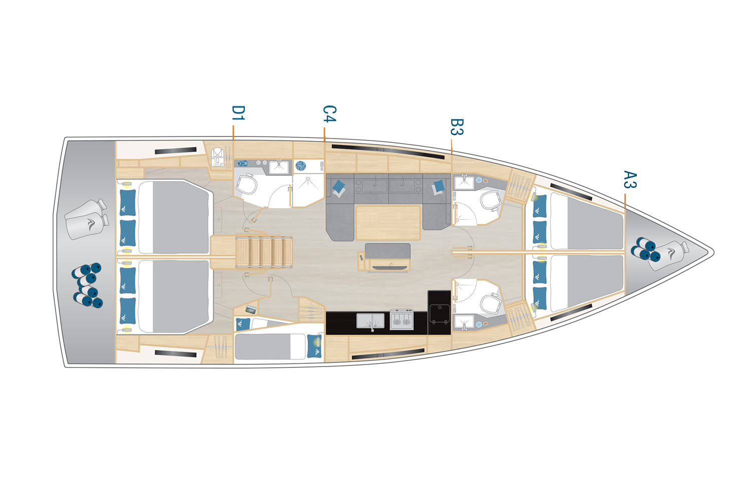 Hanse Hanse 460 da affittare a  Komolac