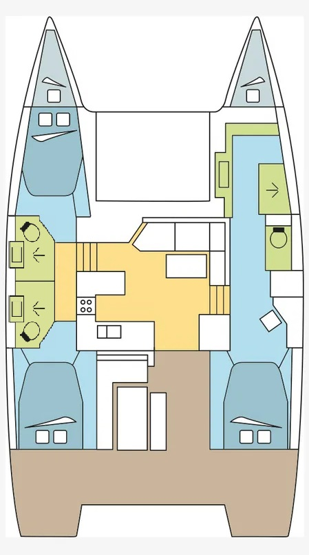 Noleggio Catamarano Fountaine Pajot con patente nautica
