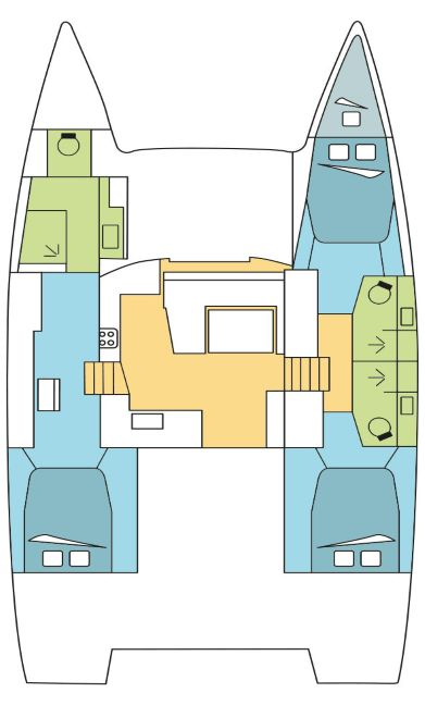 Noleggio Catamarano Fountaine Pajot con patente nautica