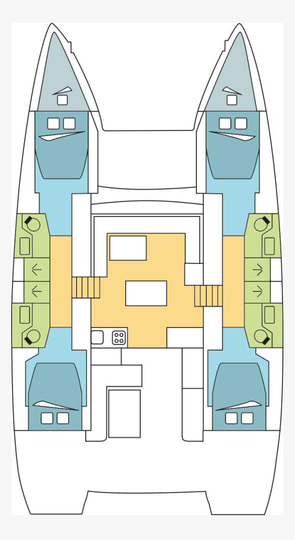 Noleggio barche Airlie Beach economico Lagoon 50