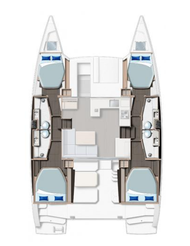 Noleggio barche Procida economico Leopard 42 - 4 cab.