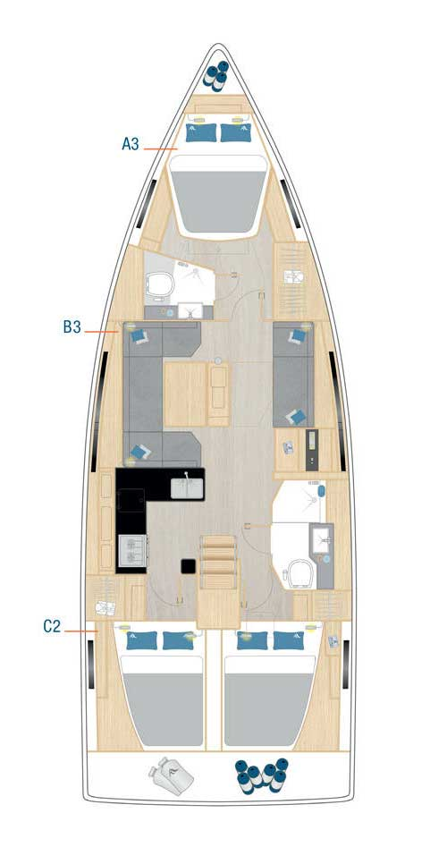 Noleggio Barca a vela a Sebenico – Hanse Hanse 410