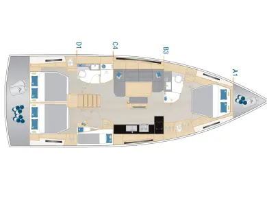 Noleggio Barca a vela Hanse con patente nautica