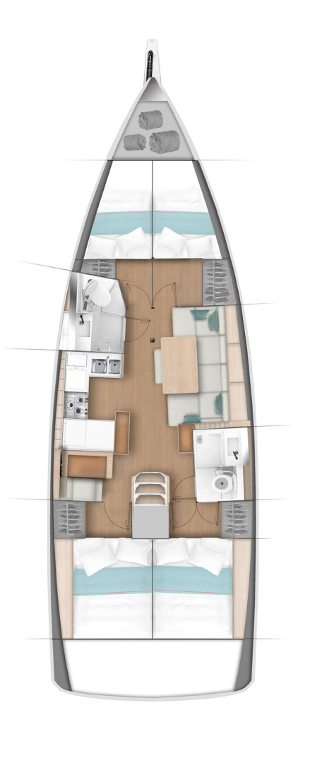 Jeanneau Sun Odyssey 440 da affittare a  Gouviá