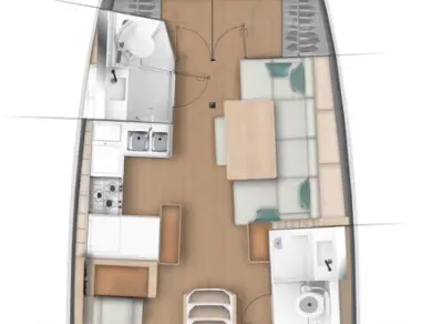 Jeanneau Sun Odyssey 440 da affittare a  Gouviá