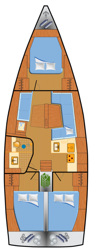 Noleggio Barca a vela a Punat – Hanse Hanse 418