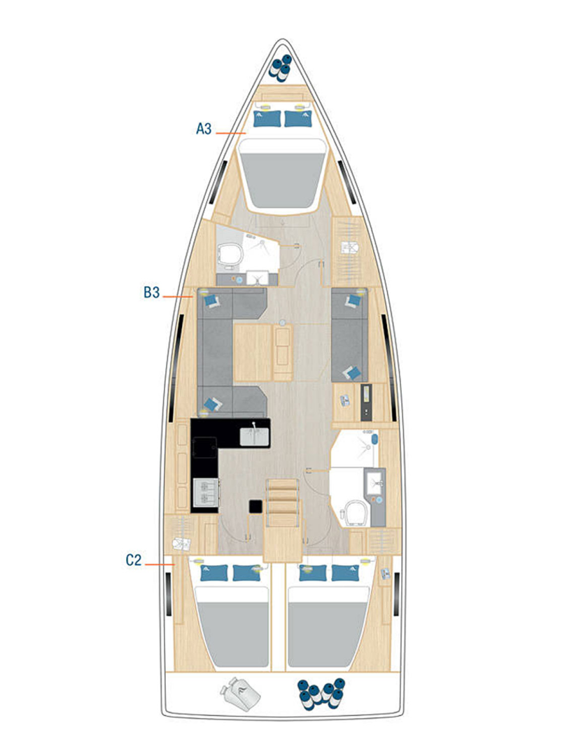 Noleggio Barca a vela a Sukošan – Hanse Hanse 410