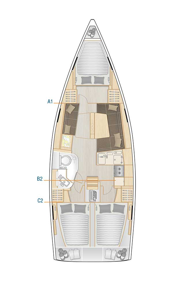 Noleggio barche Castelli economico Hanse 388