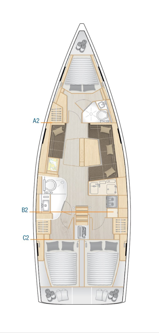 Noleggio barche Hanse Hanse 418 a Sukošan su Samboat