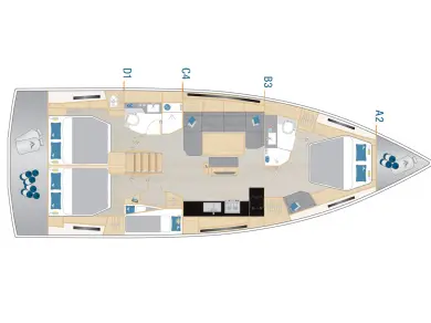 Noleggio barche Hanse Hanse 460 a Castelli su Samboat