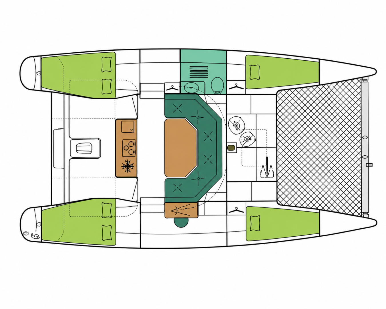 Noleggio barche Fountaine Pajot Maldives 32 a Les Prises su Samboat