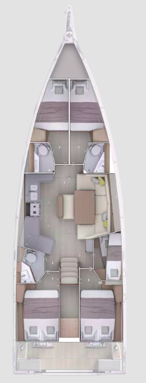 Noleggio barche Spalato economico Oceanis 47 - 5 cab.