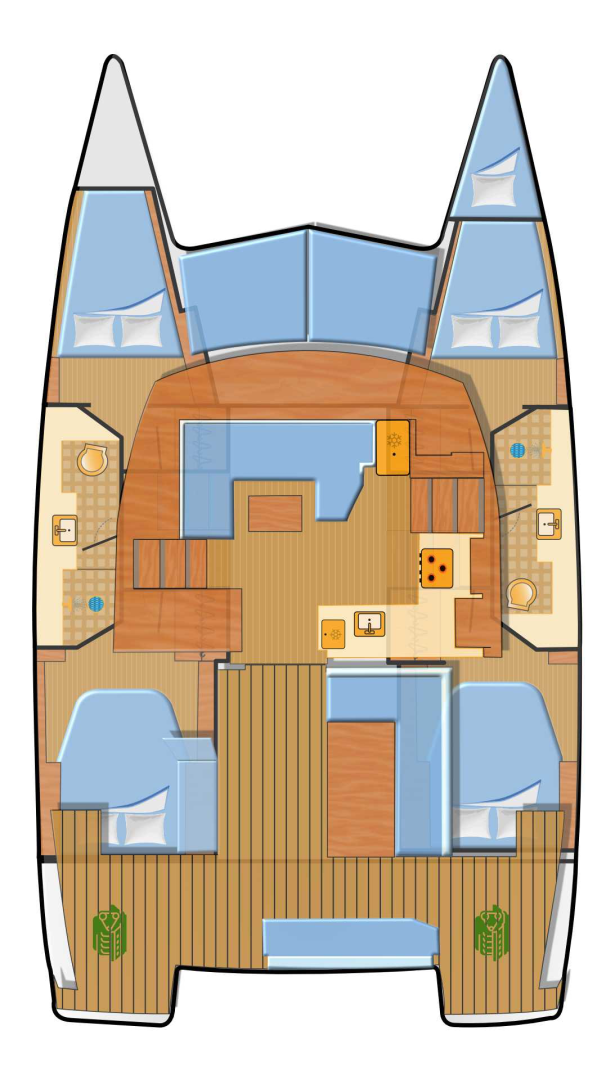 Noleggio Catamarano Fountaine Pajot con patente nautica