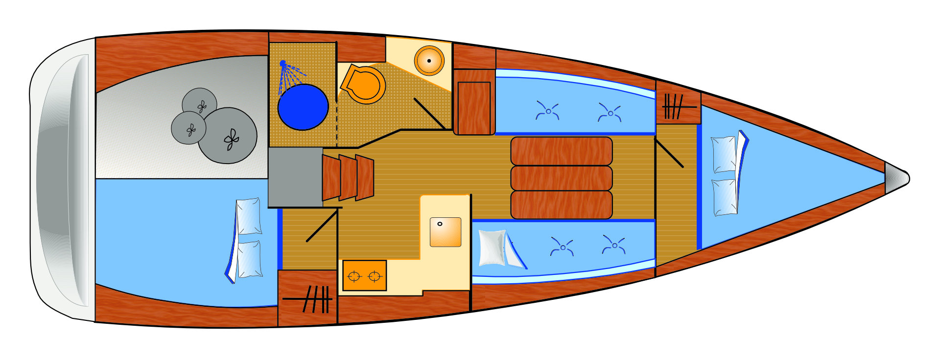 Noleggio barche Jeanneau Sun Odyssey 349 a Zaravecchia (Biograd) su Samboat