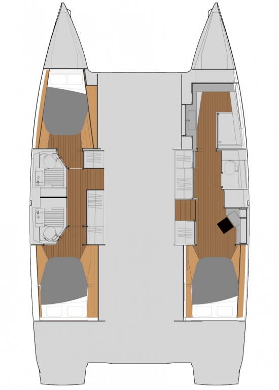 Noleggio Catamarano Fountaine Pajot con patente nautica