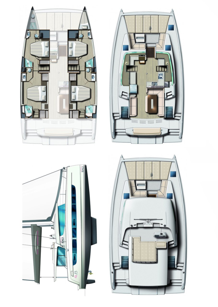 Noleggio Catamarano Bali con patente nautica