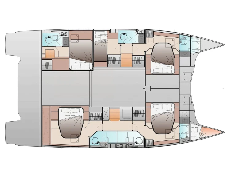 Noleggio Catamarano Fountaine Pajot con patente nautica