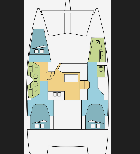 Noleggio Catamarano Fountaine Pajot con patente nautica