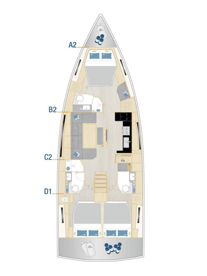 Noleggio barche Seget Donji economico Hanse 460