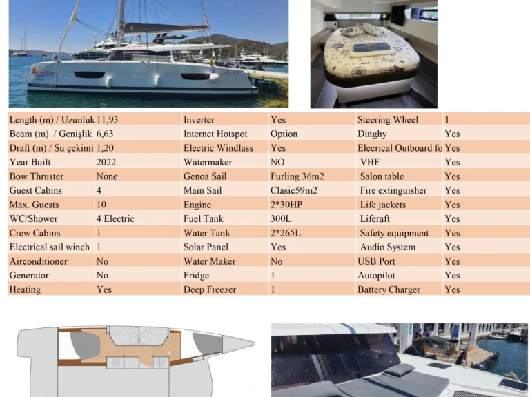 Noleggio Catamarano a Göcek – Fountaine Pajot Isla 40