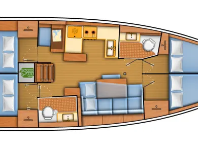 Noleggio barche Jeanneau Sun Odyssey 440 a Zaravecchia (Biograd) su Samboat