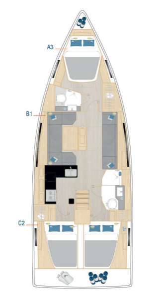 Hanse Hanse 410 da affittare a  Zaravecchia (Biograd)