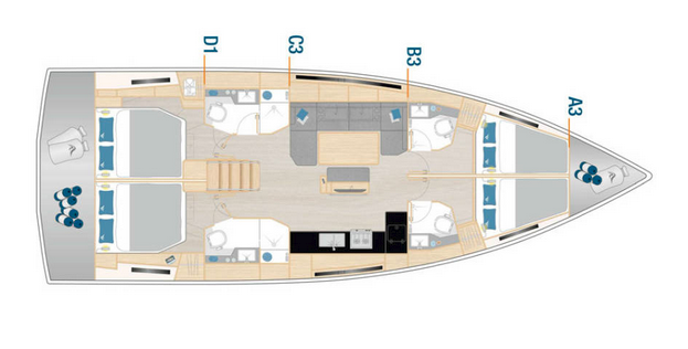Noleggio Barca a vela a Castelli – Hanse Hanse 460