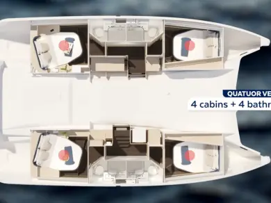 Noleggiare una Fountaine Pajot Fountaine Pajot FP 44 Quatuor - 4 cab. a Parham Town